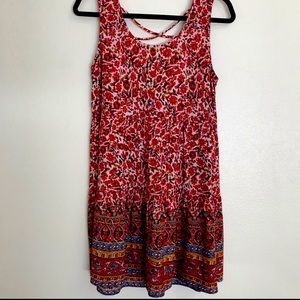 Umgee red flower pattern top/dress